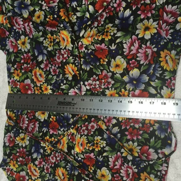 Vintage Gabar I.Magnin Union Label Womens Medium Floral 3/4 Sleeve Tunic Shirt - Picture 5 of 8